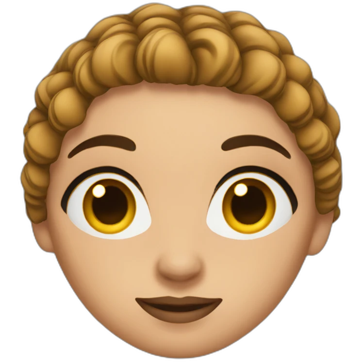 Woman with Microblades eyebrows emoji