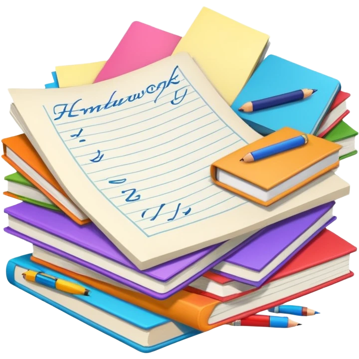 Много домашней работы emoji