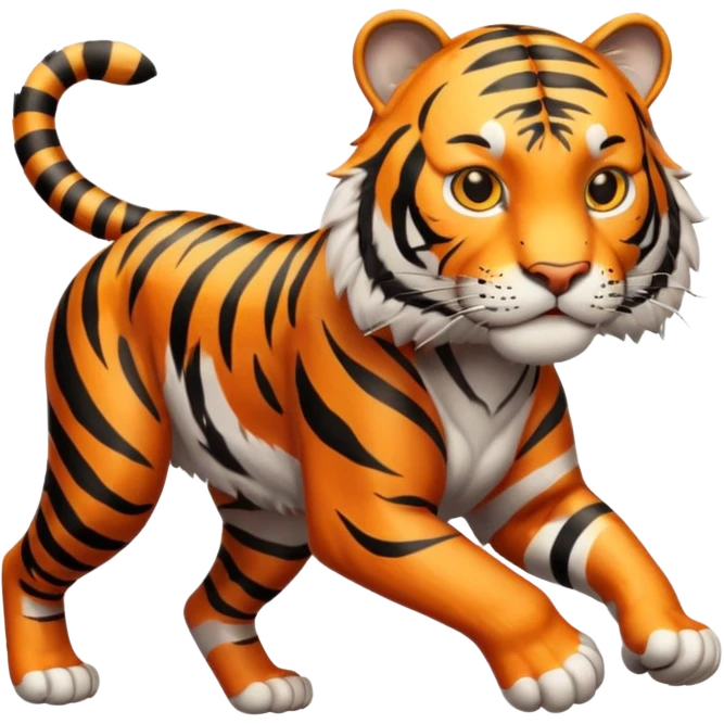 High resolution of a runnig tigar emoji