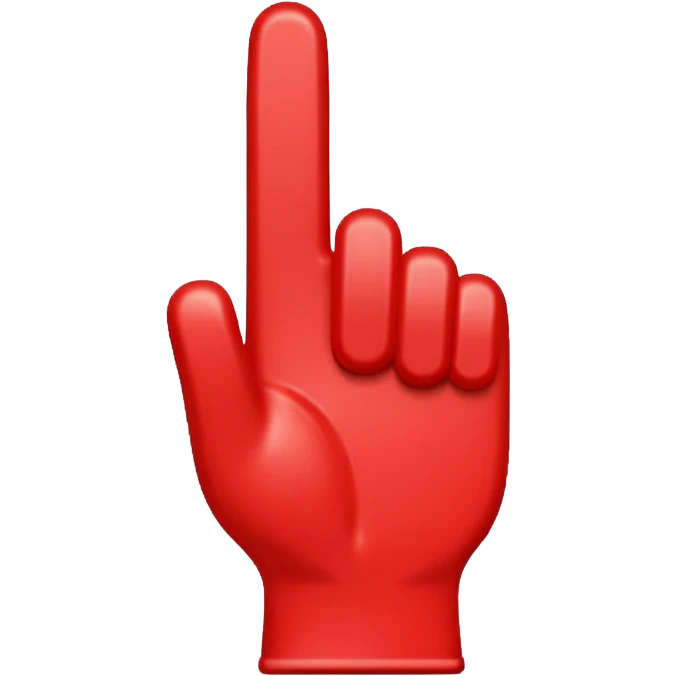 red foam finger pointing up emoji
