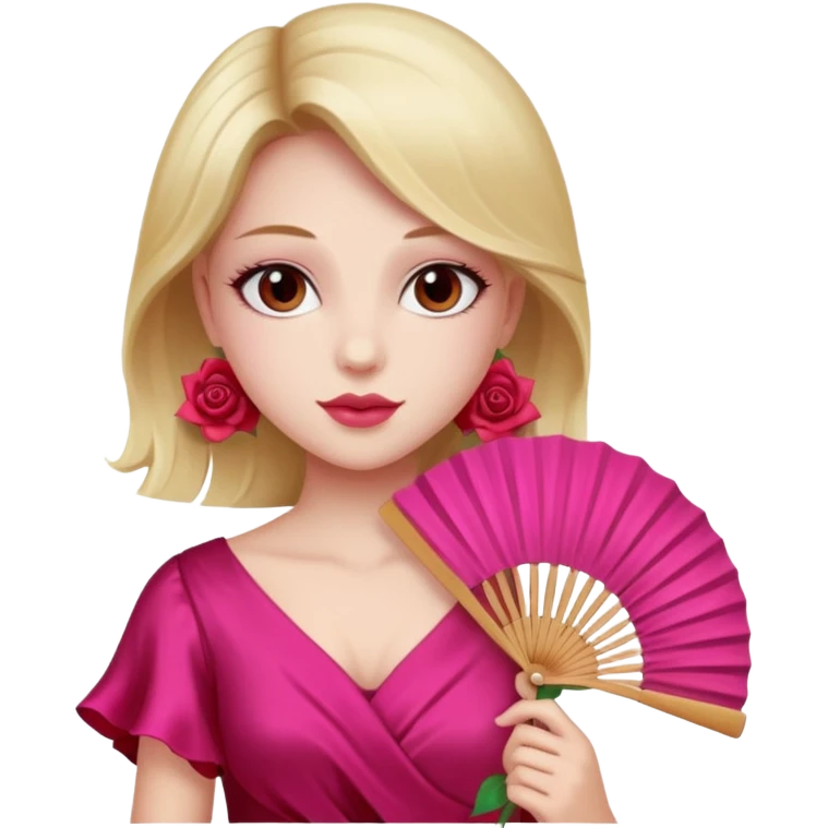Clean girl pink fan and I love rose emoji