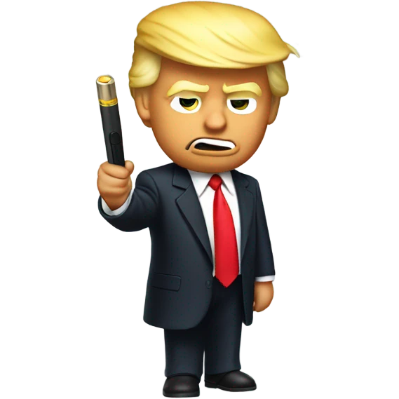 Donald trump with a dab pen emoji