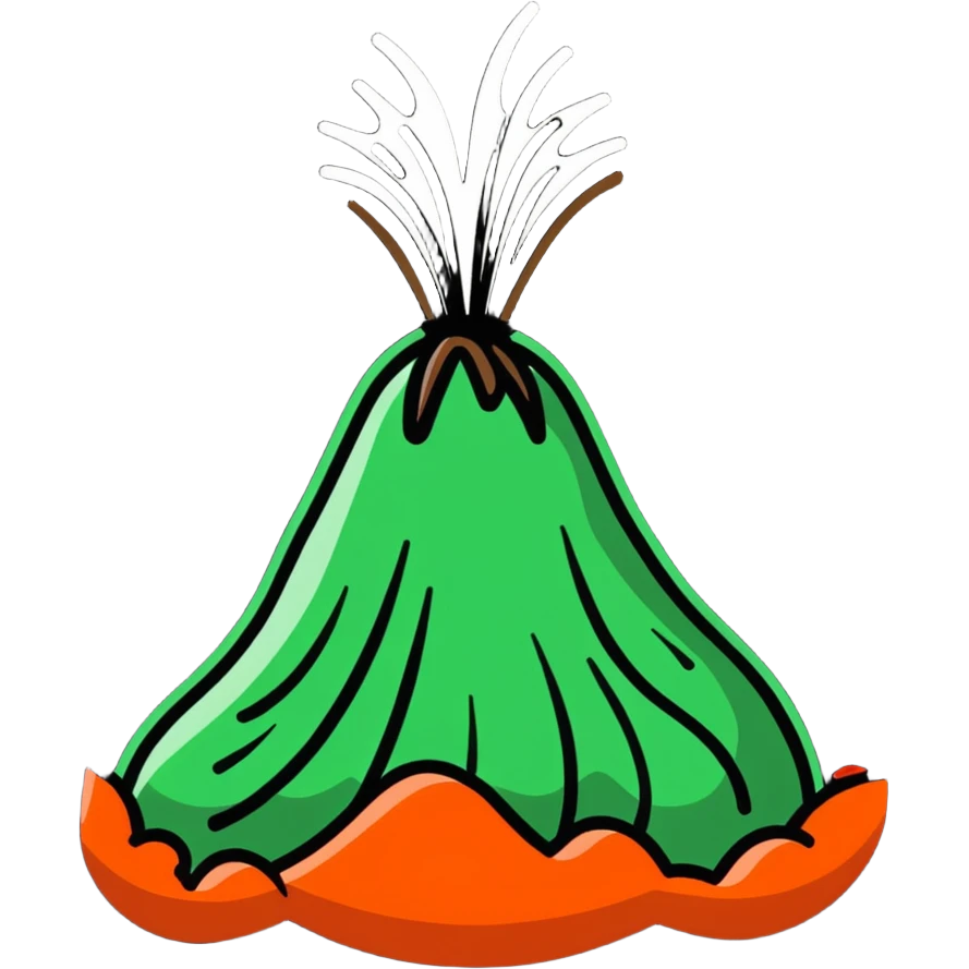 onion volcano erupting steam emoji