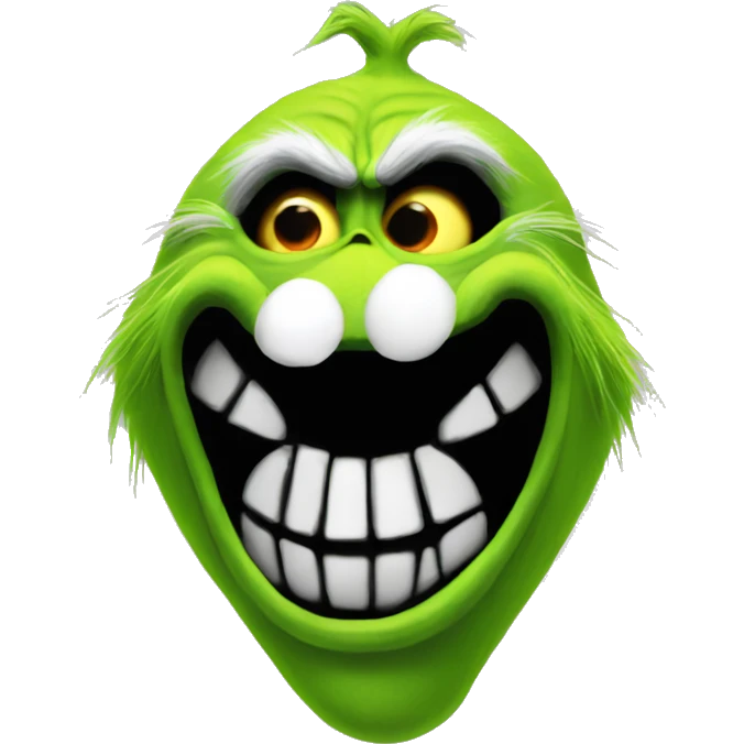 The grinch as jack skeleton  emoji