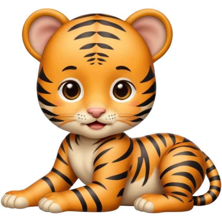 Baby with tiger stripes emoji