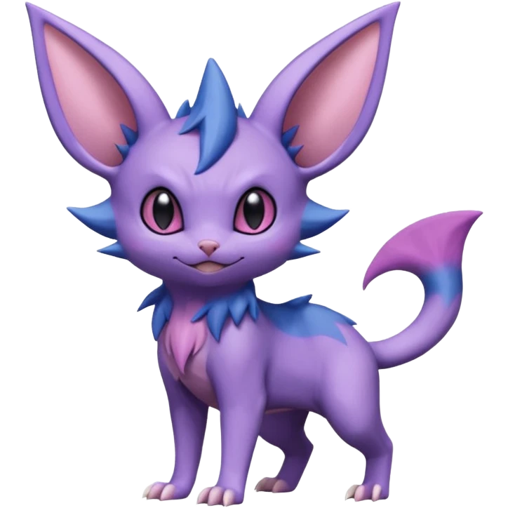 Sneasel-Nidorino-Espeon-Noibat-Purrloin-Fakémon-hybrid-creature (full body)  emoji