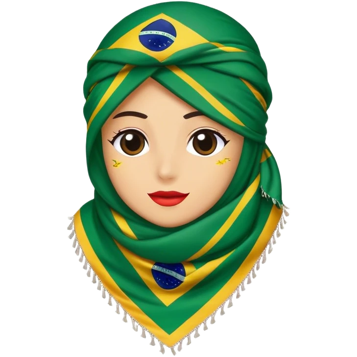 Brazil flag keffiyeh emoji
