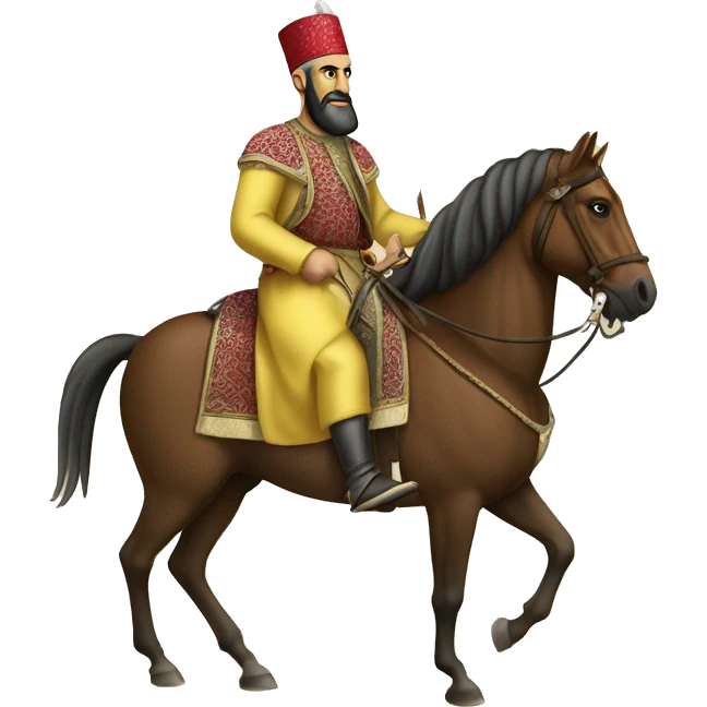 Sultan Süleyman on horseback emoji