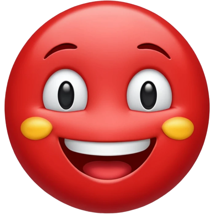 A red colour high quality 3d emoji emoji