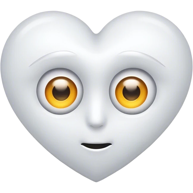 White heart with one eye emoji