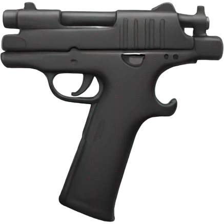 Gun with a face emoji
