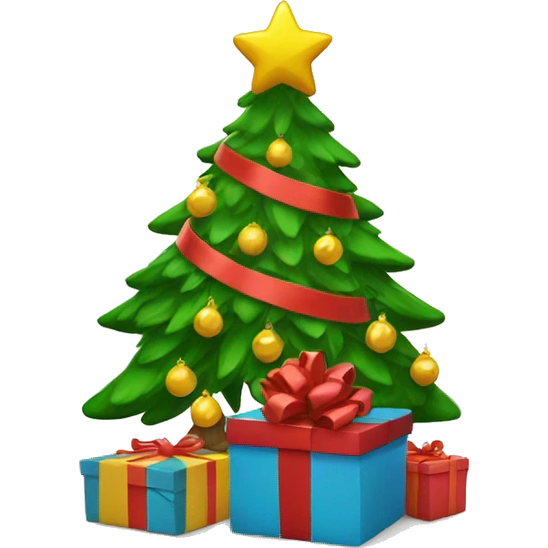 Gifts under tree emoji