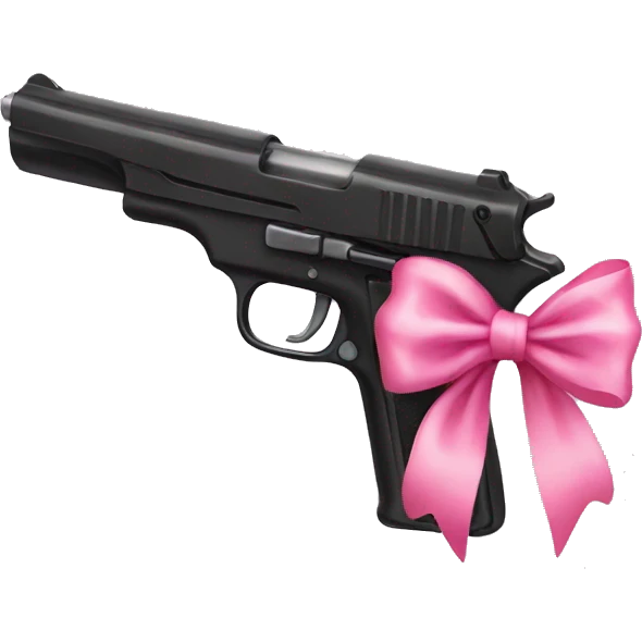 gun with pink bow emoji