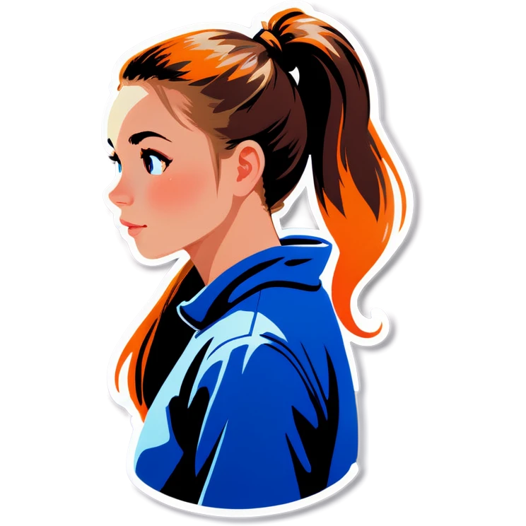 Girl with ponytail  emoji