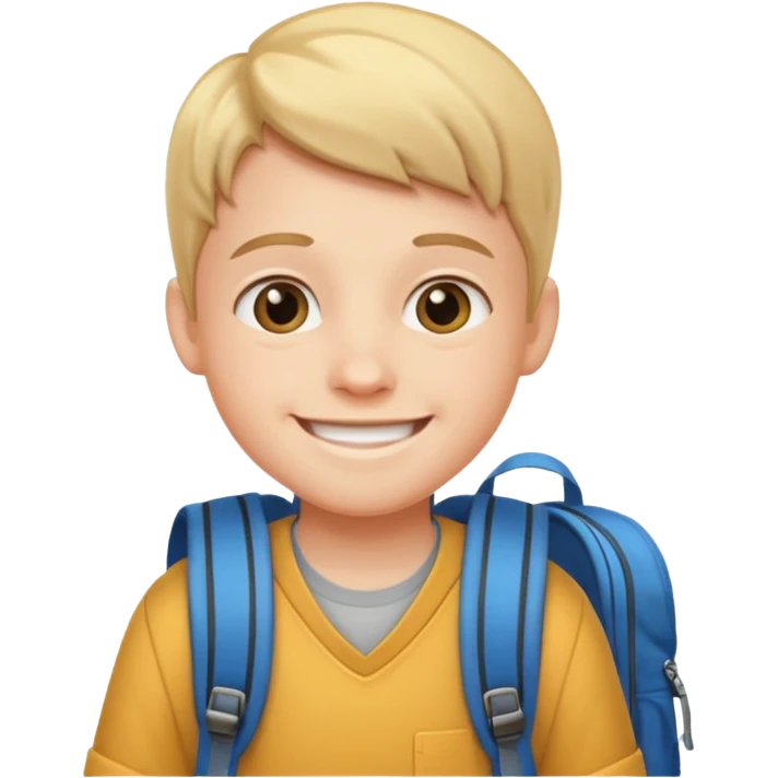 student kid with backpack emoji