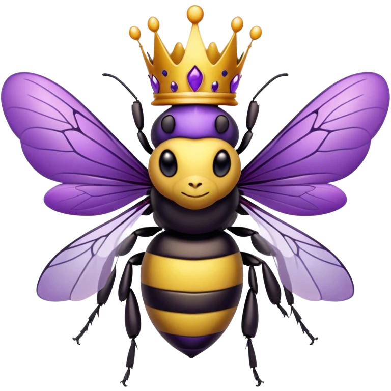 ￼ Purple Queen Bee emoji