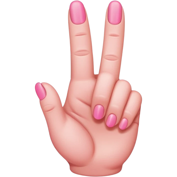 Pink middle finger emoji