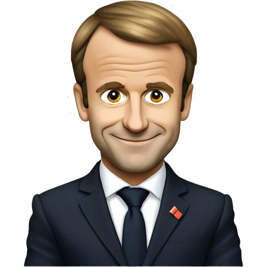 Emmanuel Macron dans la seune emoji