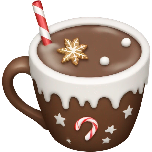Christmas cup with hot chocolate  emoji