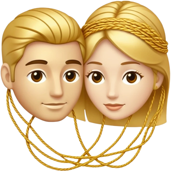 Golden Thread connecting man and woman emoji