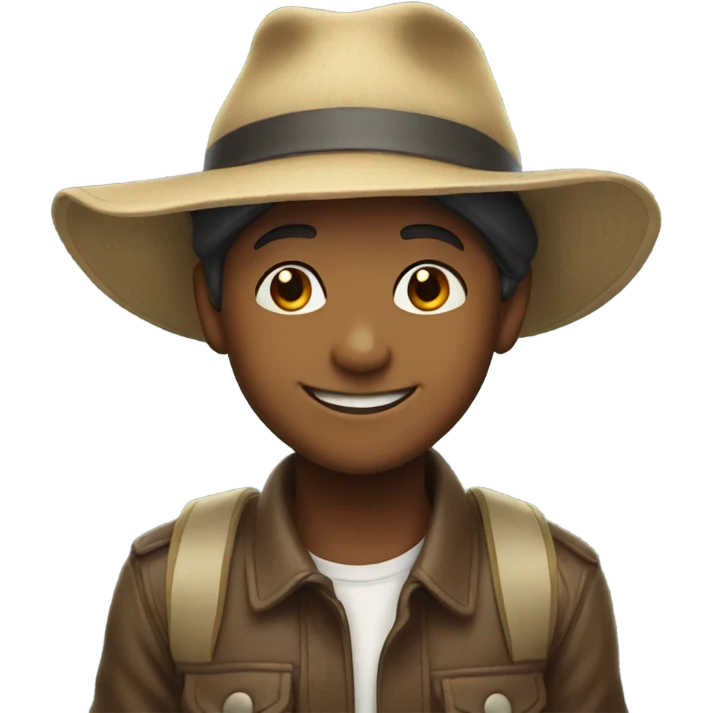 smiling boy in hat emoji