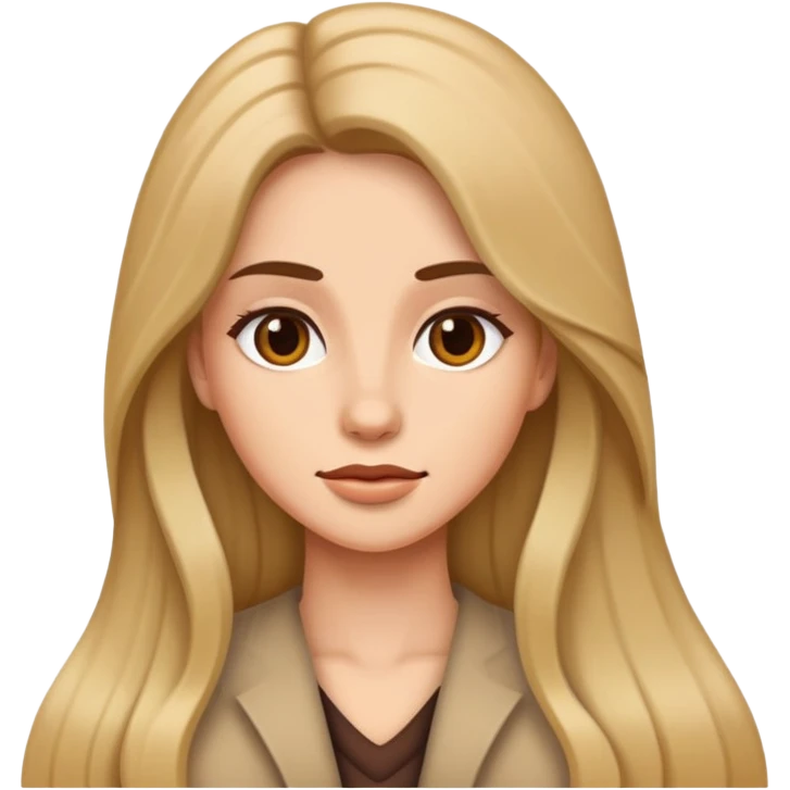 Mulher cabelo longo emoji