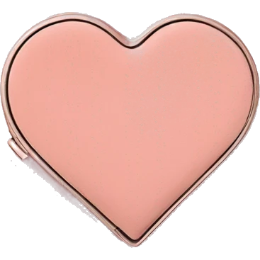 blush pink heart shaped makeup compact emoji