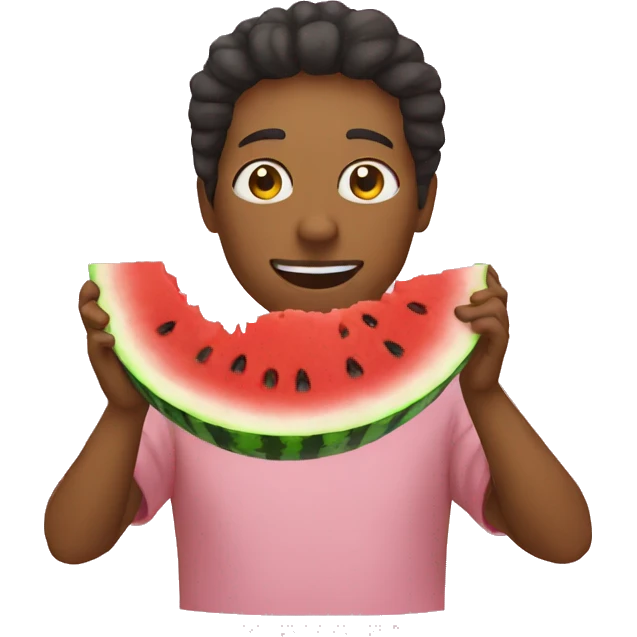 person eating watermelon emoji