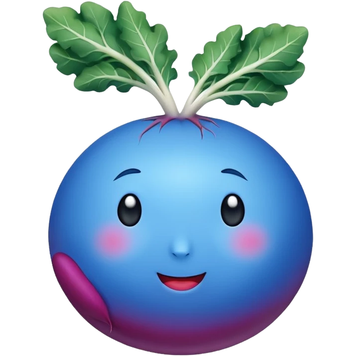 blue radish emoji