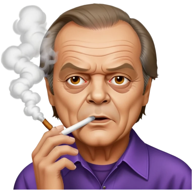 Jack Nicholson blowing smoke rings emoji