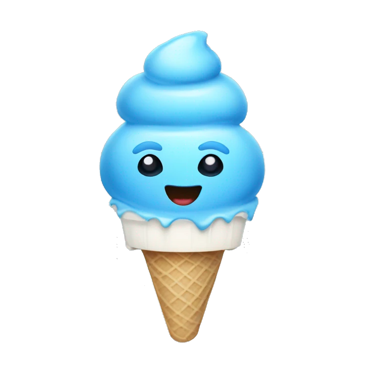 Blue ice cream emoji
