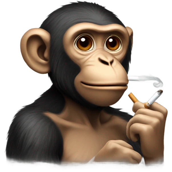 Monkey with cigarette  emoji