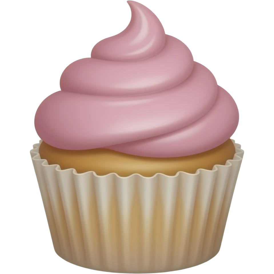 Cupcake with pink icing emoji