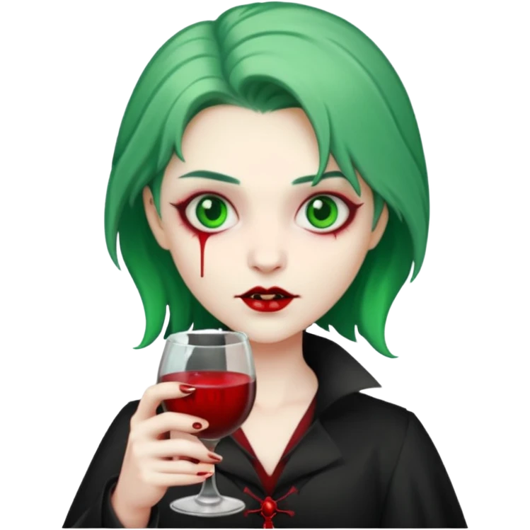vampire Drink holders with  hat green hair  emoji