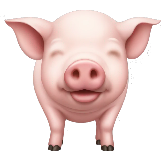 Pig with crop top emoji