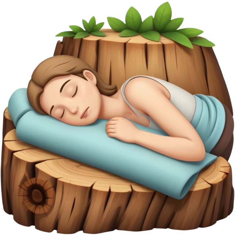 Log with sleeping my head emoji