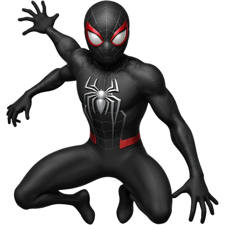 Black spider man emoji