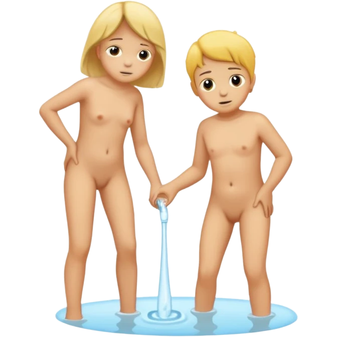 12 year old child girl naked  peeing  with a 12 year old boy  emoji