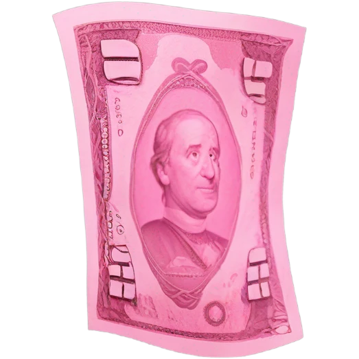 pink money sign￼ emoji