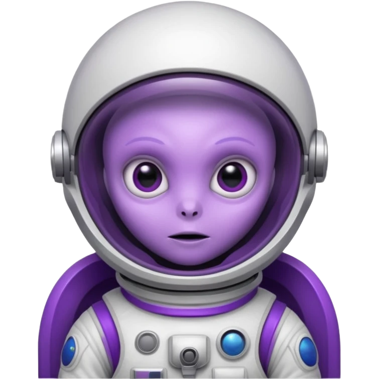 purple alien white Astronaut emoji
