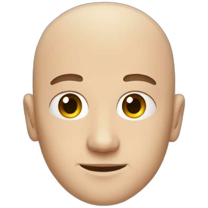 bald man with watch on the head emoji