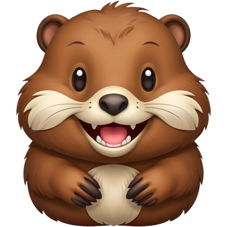 cute beaver with large teeth emoji