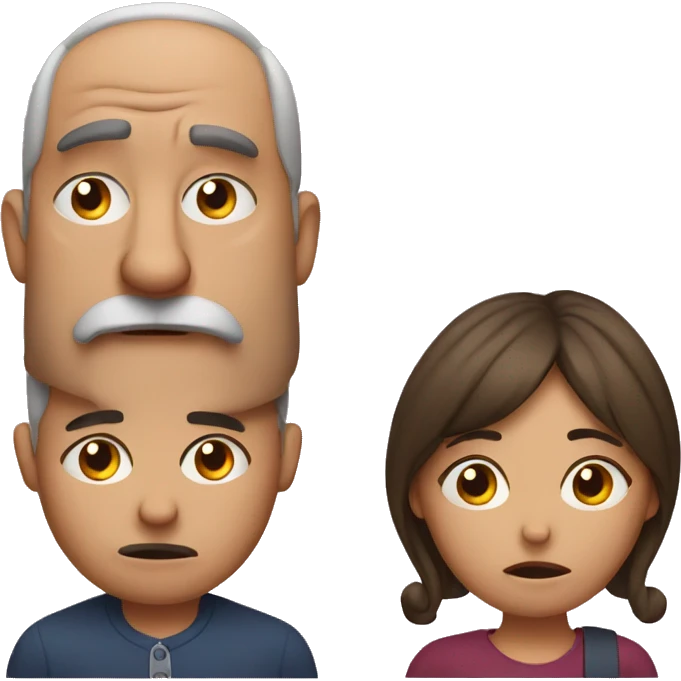 Disappointed mom and dad  emoji