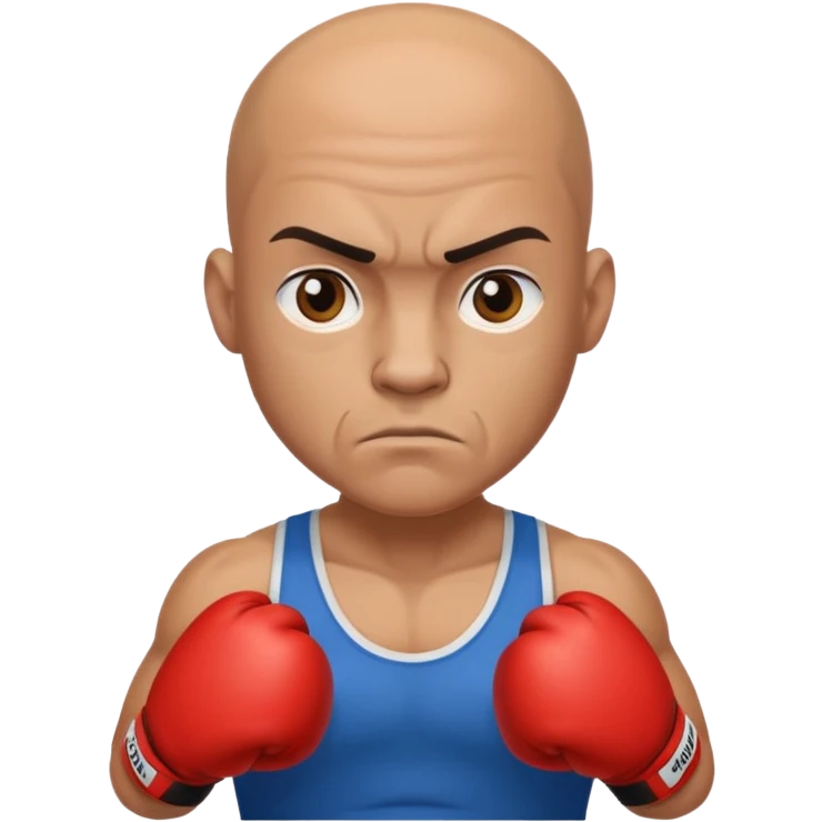 a boxer, balb head emoji
