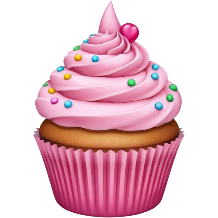 Cupcake with pink icing emoji