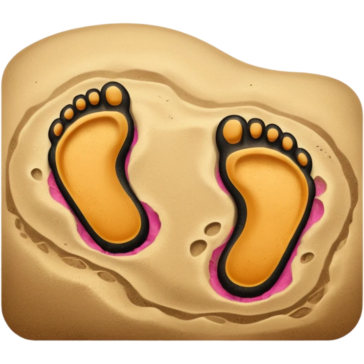 black foot prints  emoji