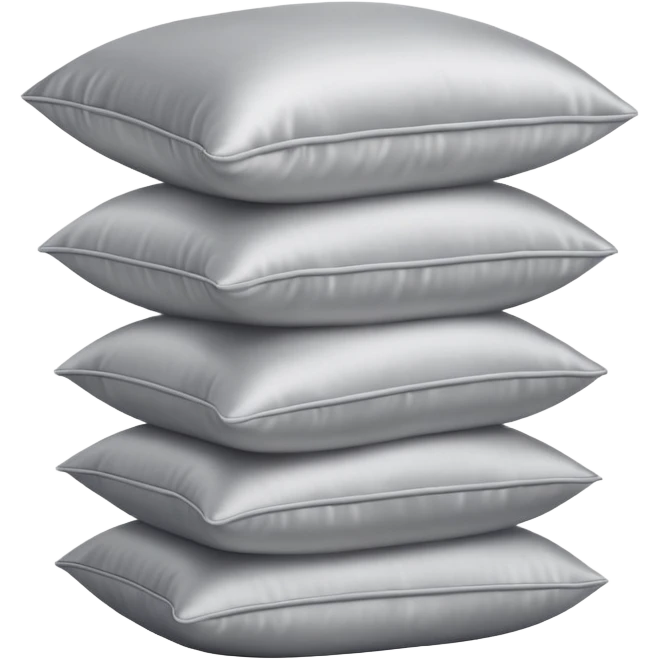 light grey silk stack of pillows  emoji