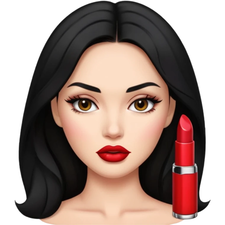 “Emoji girl, femme fatale, black hair. megan fox vibes emoji