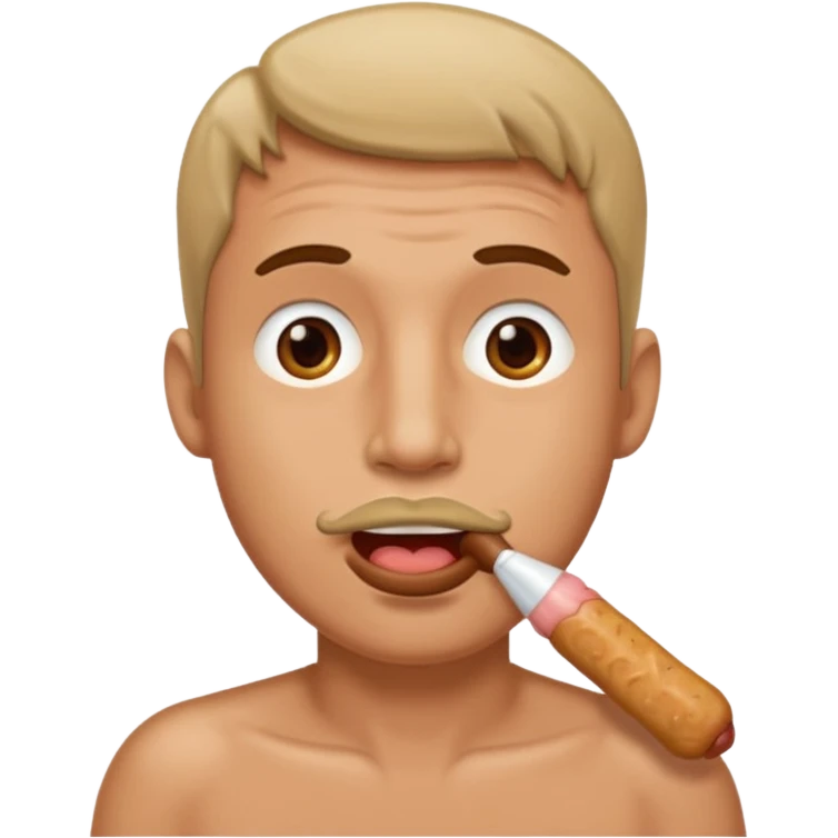 Guy with a penis in his mouth emoji