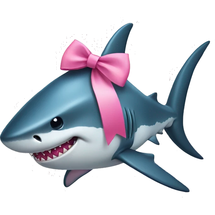 shark with a pink bow emoji